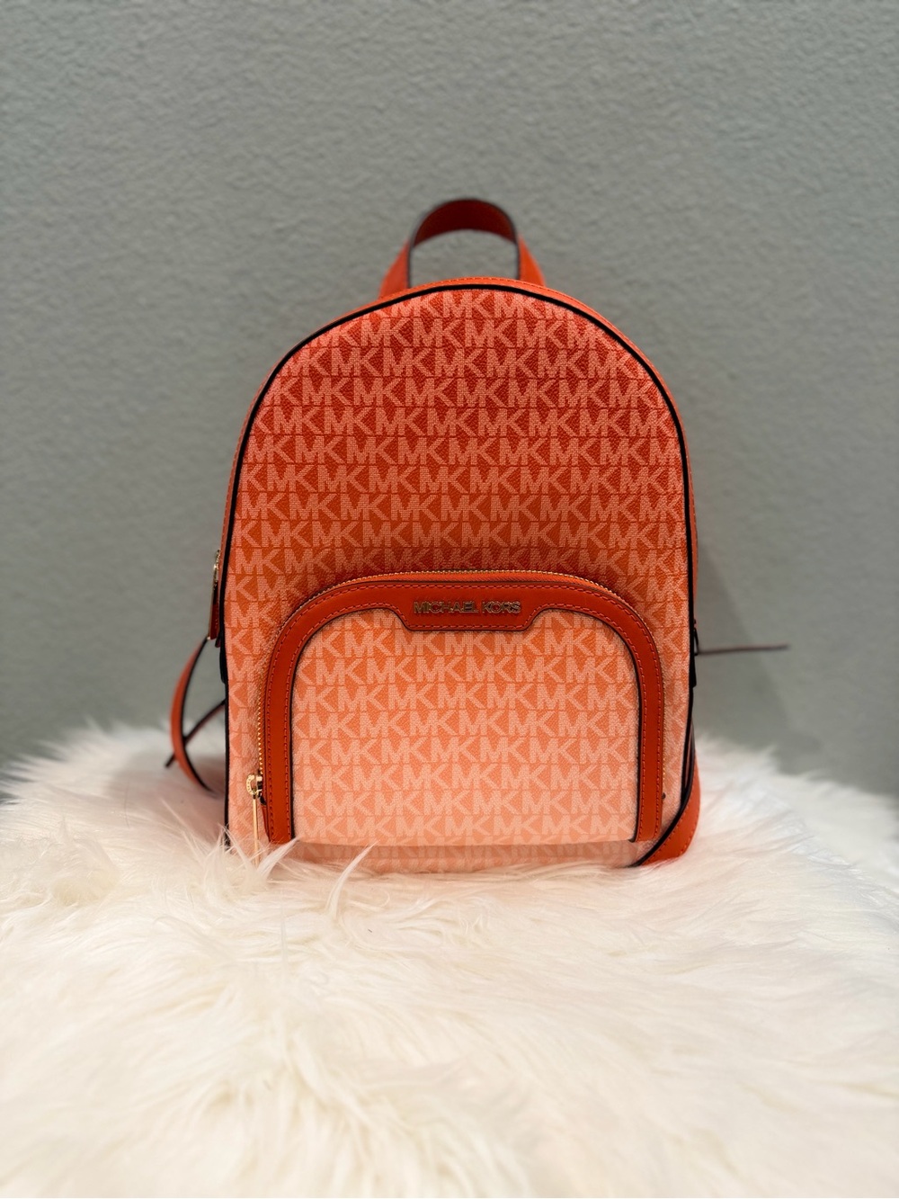 Michael Kors Jaycer MD Red Clay Backpack